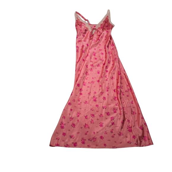 Wild Fable  Salmon Pink Satin Lace Babydoll Slip Dress Whimsical Fairycore L - Picture 5 of 14